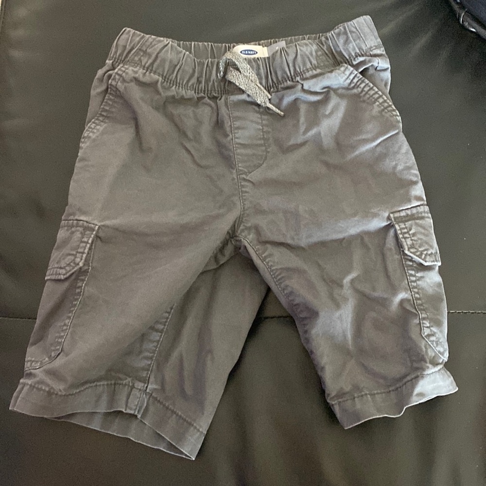 Old Navy Boys Grey Khakis with Velcro Pockets Boys Size Medium M
